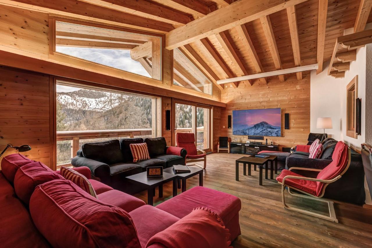 Chalet Flocon De Neige - Jacuzzi - Sauna La Tzoumaz Eksteriør bilde