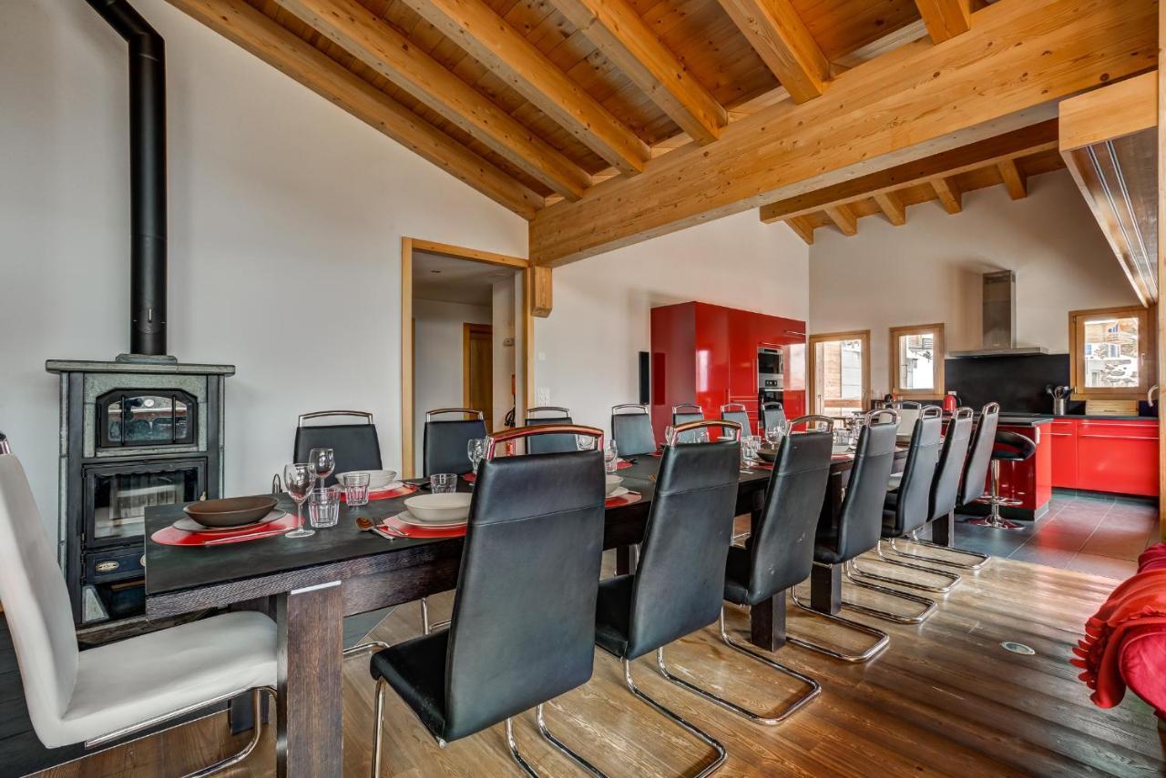 Chalet Flocon De Neige - Jacuzzi - Sauna La Tzoumaz Eksteriør bilde