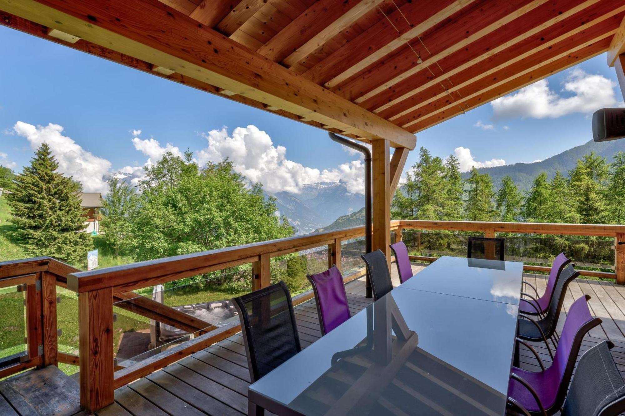 Chalet Flocon De Neige - Jacuzzi - Sauna La Tzoumaz Eksteriør bilde