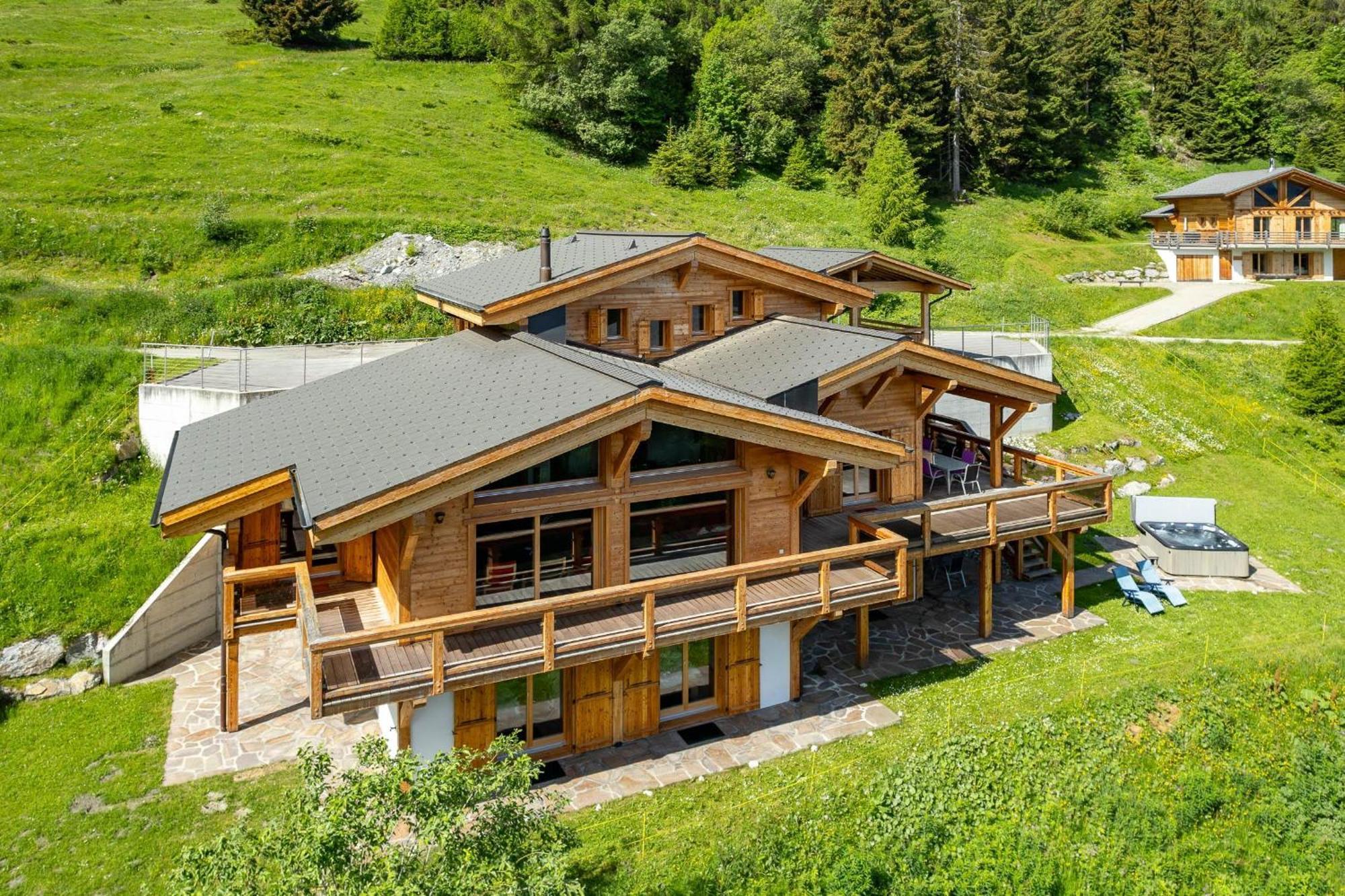 Chalet Flocon De Neige - Jacuzzi - Sauna La Tzoumaz Eksteriør bilde